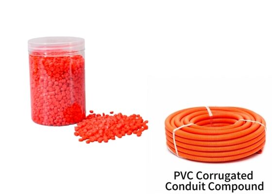 Senyawa Pipa Bergelombang PVC Tahan Api Senyawa Pipa Bergelombang PVC untuk Kabel Listrik